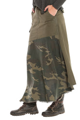 ASYMETRIC SKIRT - OLIVE - Da-Nang